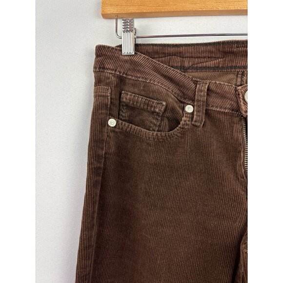 Women’s BCBG Maxarzria Jean Size 28 Brown Corduroy Boot Leg Pants - Picture 3 of 7